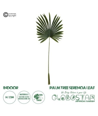 GloboStar® Artificial Garden SERENOA PALM LEAF 20173 Τεχνητό Διακοσμητικό Φύλο Φοινικόδεντρου Σερενόα Βεντάλια Π47 x Υ120cm
